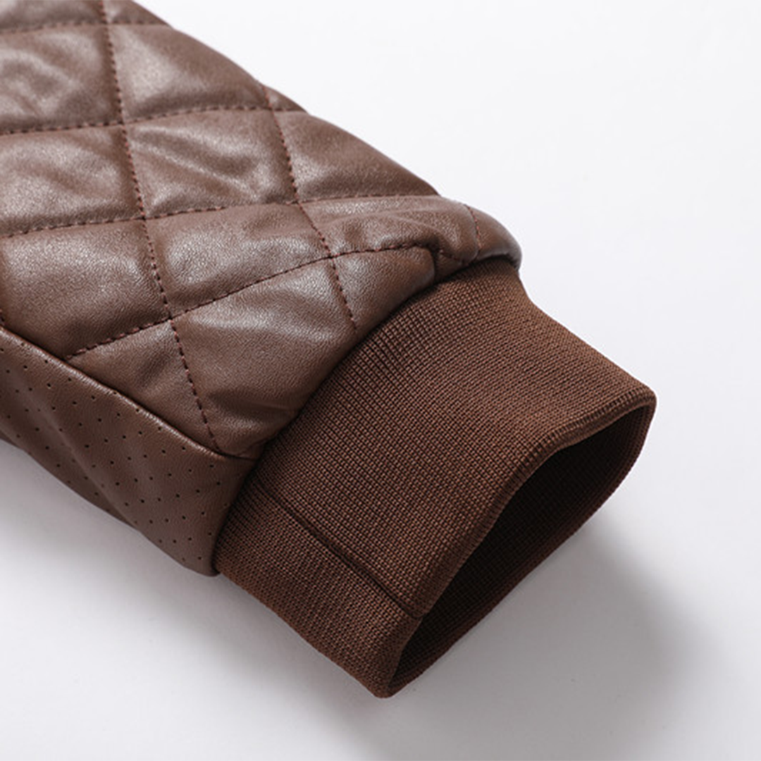 Męska Premium Skórzana Kurtka – Stylowa Slim Fit Nowoczesna Klasyka Trwała Codzienna Odzież Wierzchnia