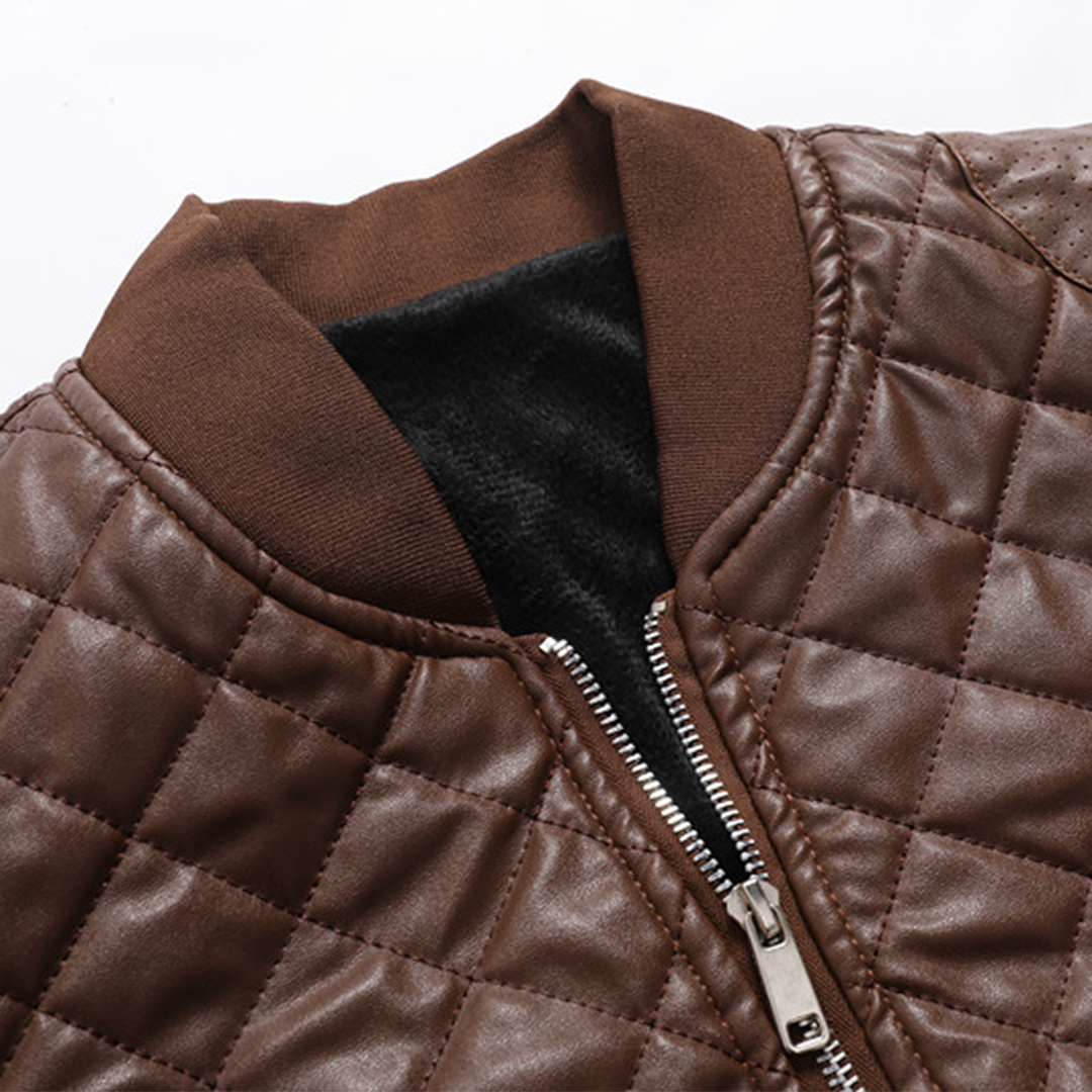 Męska Premium Skórzana Kurtka – Stylowa Slim Fit Nowoczesna Klasyka Trwała Codzienna Odzież Wierzchnia