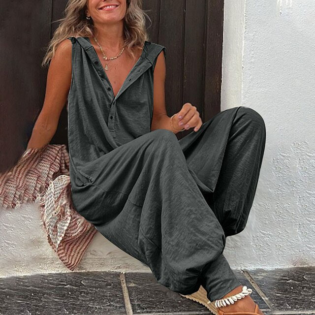 Elegancki Casual Kombinezon Damski – Miękki, Elastyczny, Podkreślający Sylwetkę Strój na Co Dzień