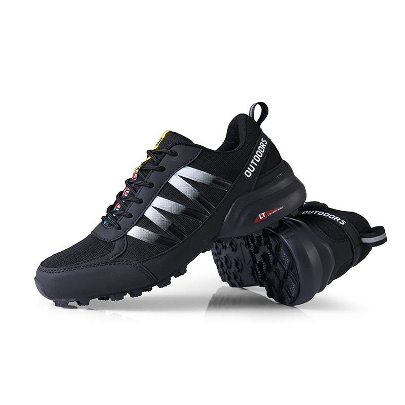 Męskie Sneakersy Na Zewnątrz z Trwałą Podeszwą z Przyczepnością, Sznurowane, Wspierające Treningi Szlakowe