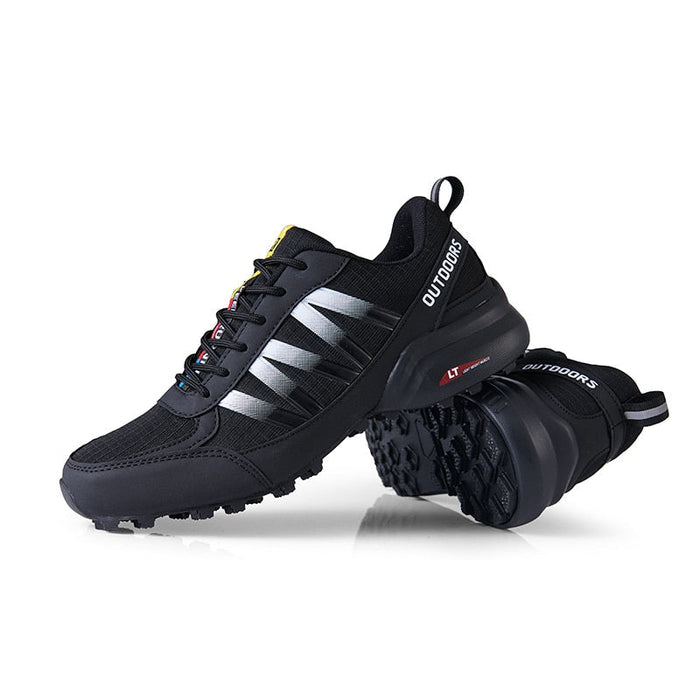 Męskie Sneakersy Na Zewnątrz z Trwałą Podeszwą z Przyczepnością, Sznurowane, Wspierające Treningi Szlakowe