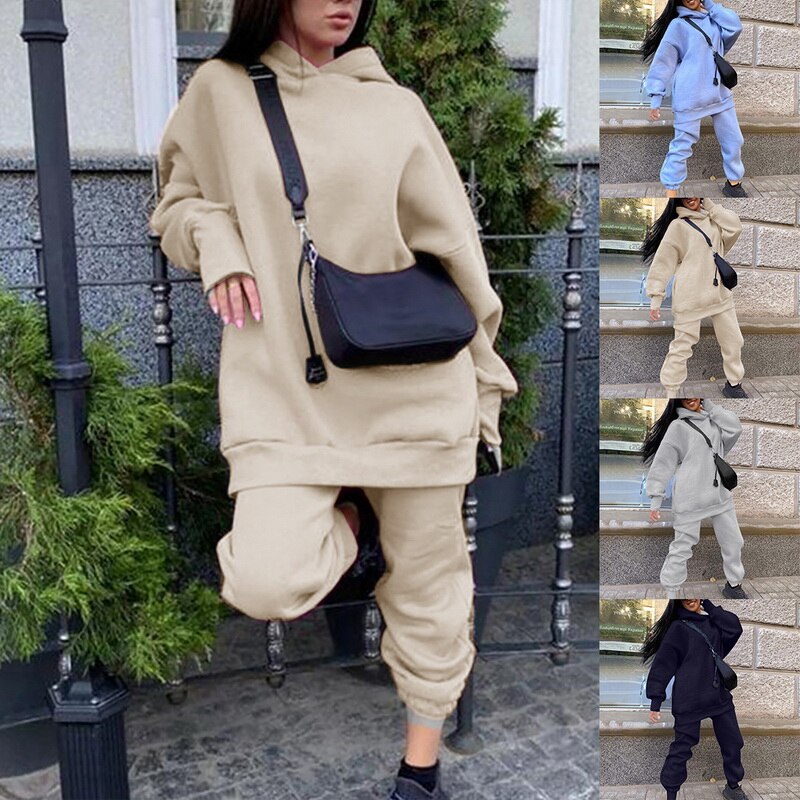 Damski Oversized Hoodie i Spodnie dresowe – Luźny Dwuczęściowy Dres na Co Dzień i do Relaksu