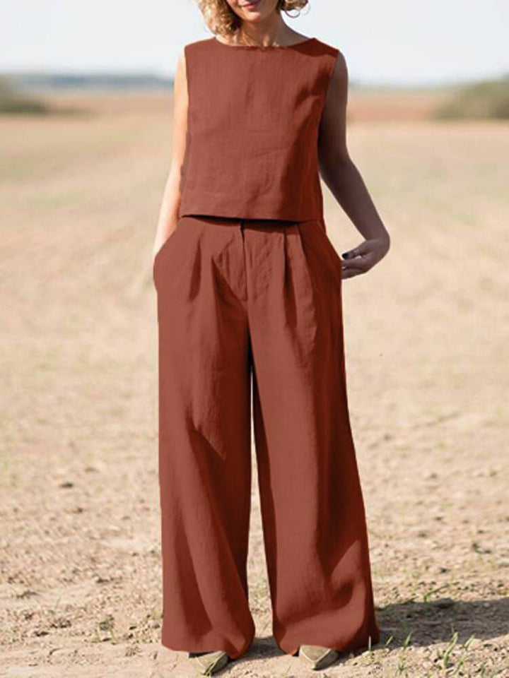 Damski zestaw odzieżowy składający się z dwóch części – Elegancki, wygodny, stylowy, uniwersalny, dopasowany na co dzień