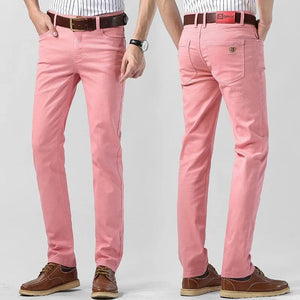 Męskie Spodnie Chino z Bawełny Stretch – Oddychające Spodnie w Regularnym Ficie do Biura i Stylu Casual