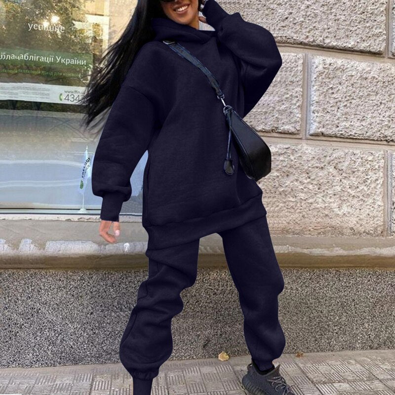 Damski Oversized Hoodie i Spodnie dresowe – Luźny Dwuczęściowy Dres na Co Dzień i do Relaksu