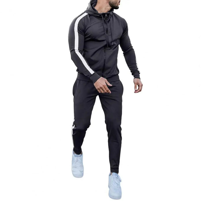 Męski Zestaw Dresowy Ponadczasowy Styl Wygodny Miękki Materiał Casual Sportowa Odzież Kompletny Strój