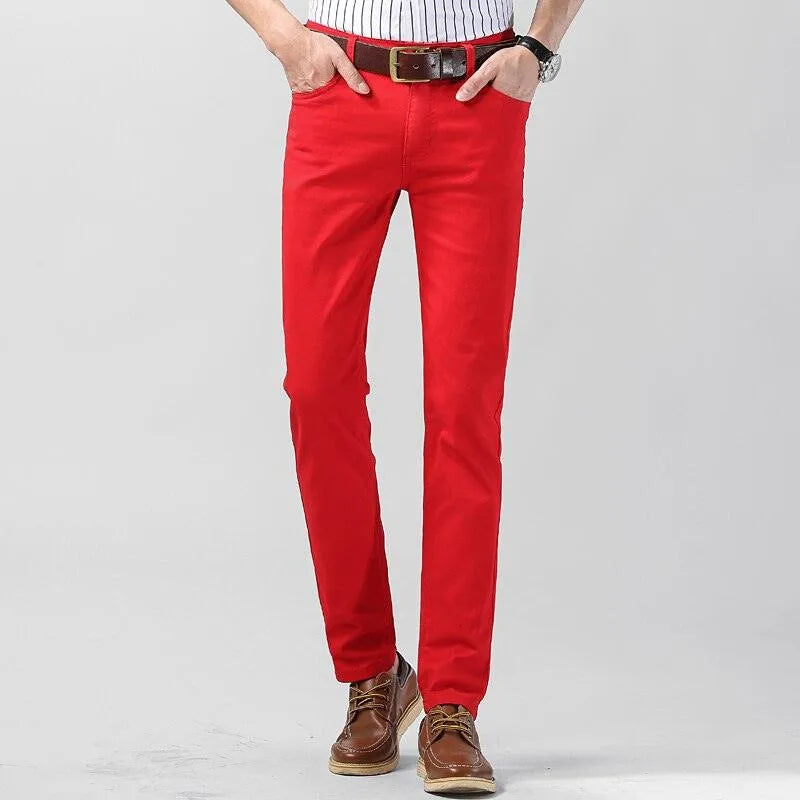 Męskie Spodnie Chino z Bawełny Stretch – Oddychające Spodnie w Regularnym Ficie do Biura i Stylu Casual