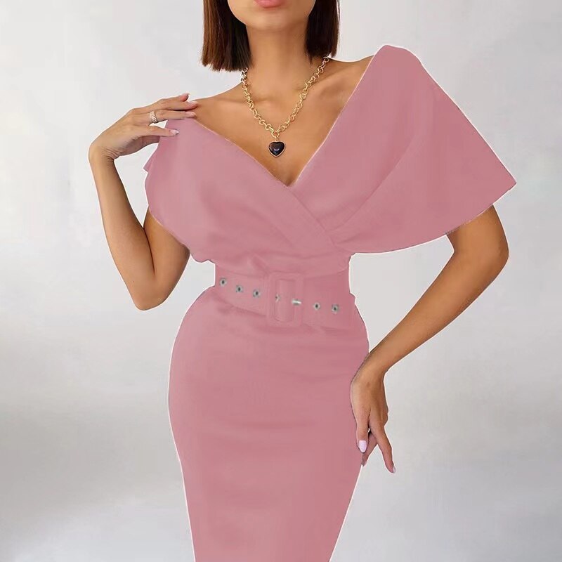 Sukienka Damska Bodycon Off Shoulder Strukturalna Midi Elegancja