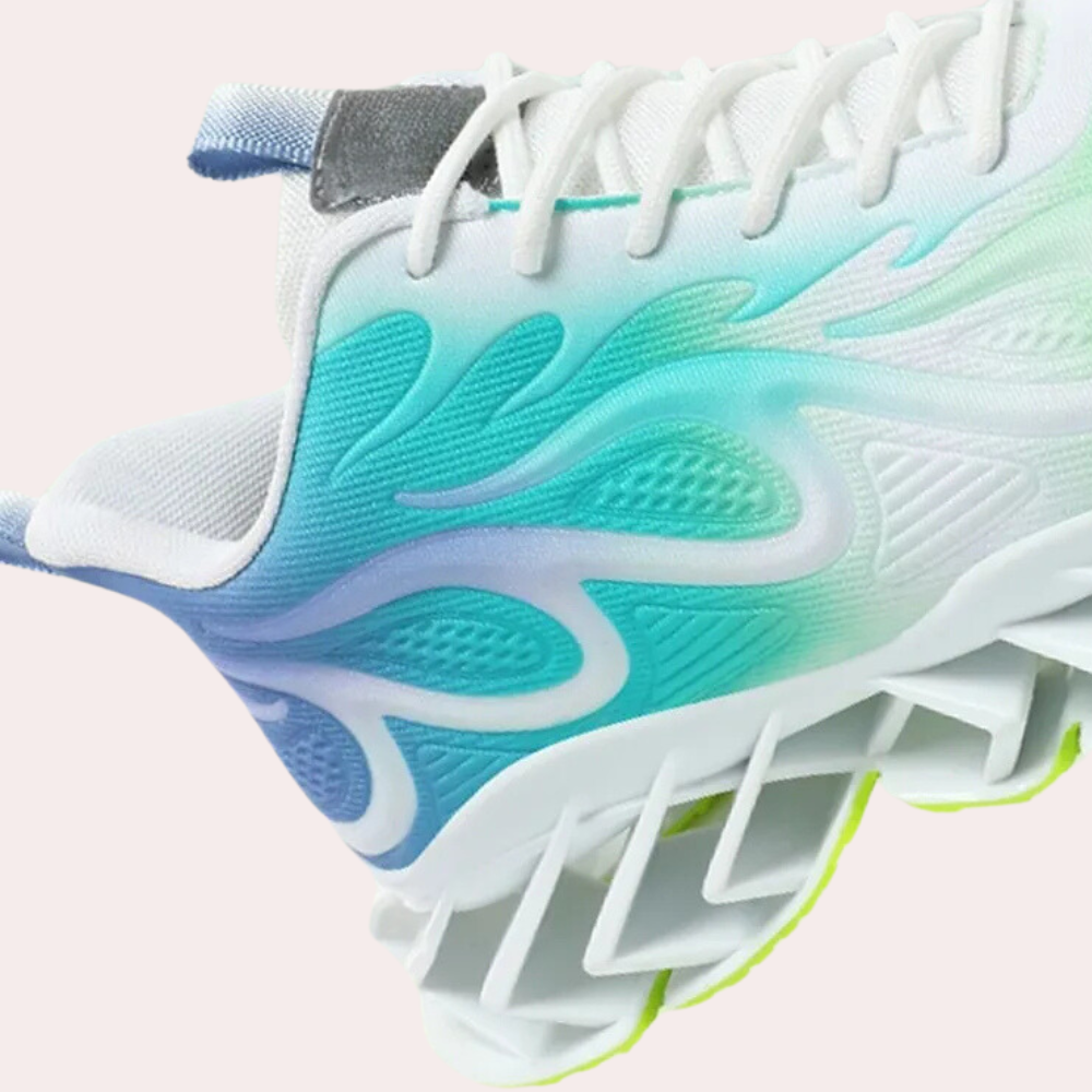 Męskie Sneakersy z Podeszwą Blade Oddychająca Siatka Sznurowane Sportowe Trenerzy