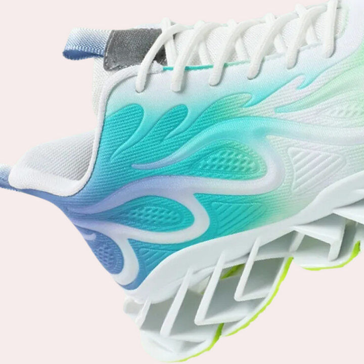 Męskie Sneakersy z Podeszwą Blade Oddychająca Siatka Sznurowane Sportowe Trenerzy