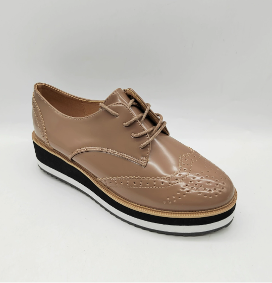Damskie buty Oxford Brogue – Styl z platformą i sznurowaniem do eleganckiego casualu