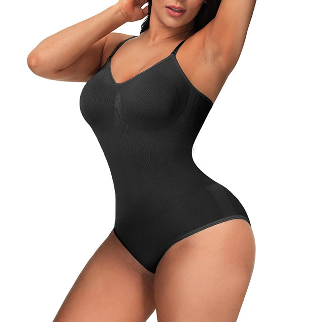 Damski bezszwowy body modelujące z regulowanymi ramiączkami