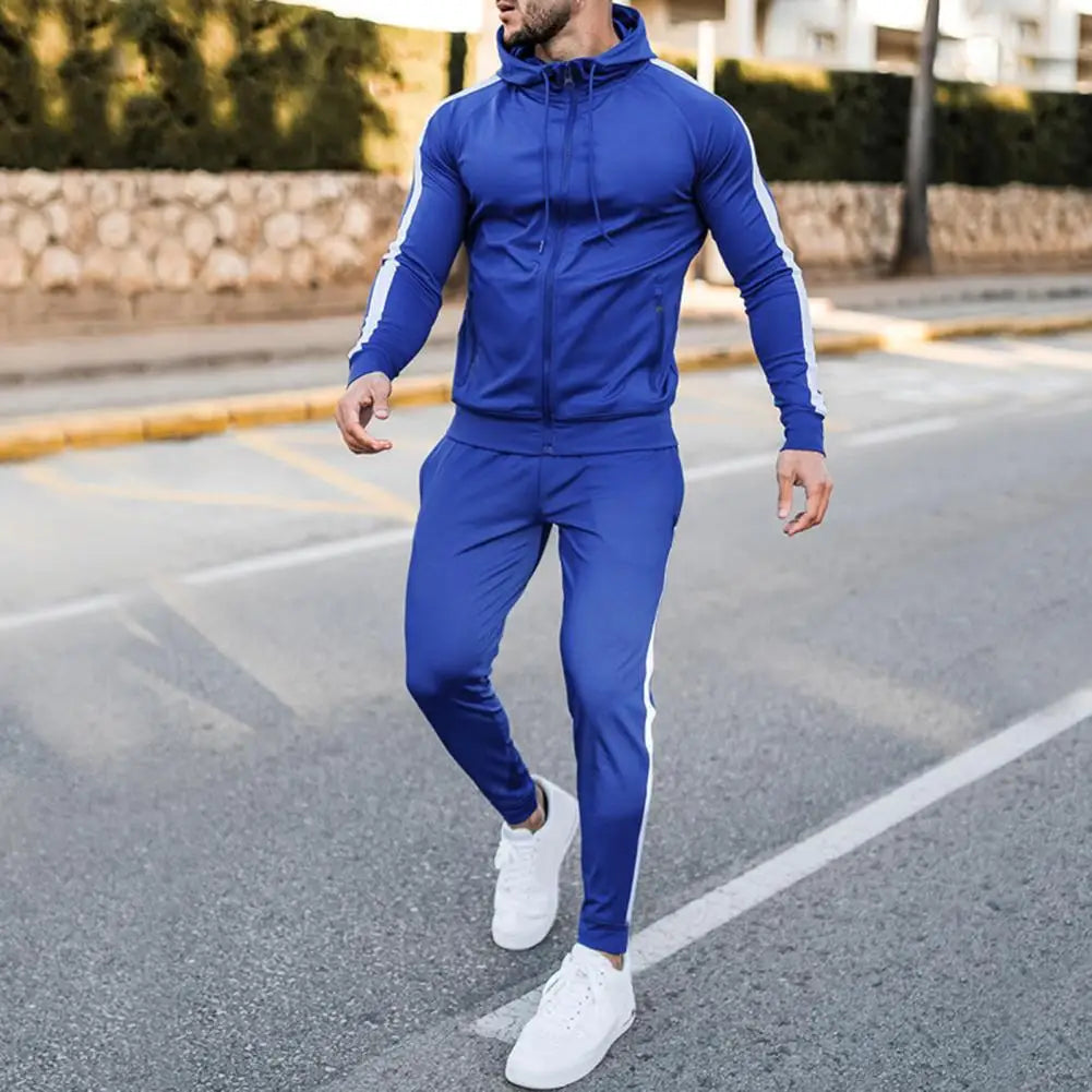 Męski Zestaw Dresowy Ponadczasowy Styl Wygodny Miękki Materiał Casual Sportowa Odzież Kompletny Strój