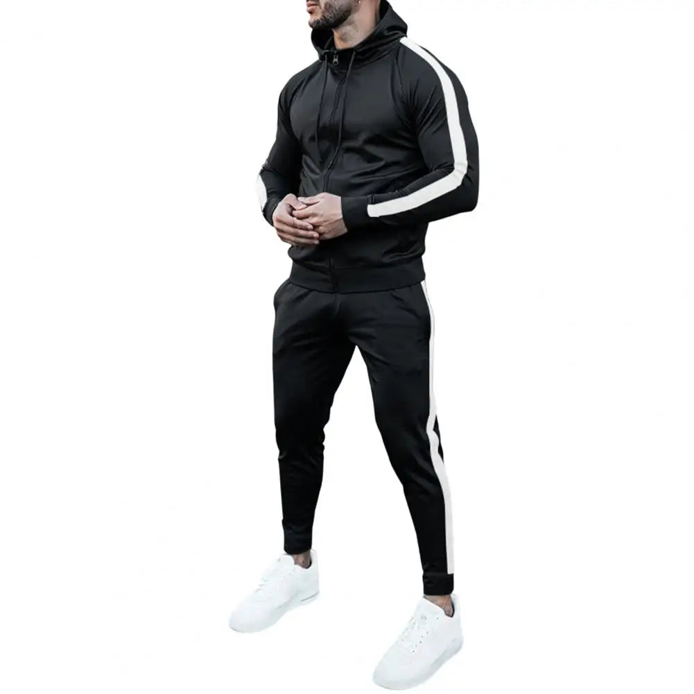 Męski Zestaw Dresowy Ponadczasowy Styl Wygodny Miękki Materiał Casual Sportowa Odzież Kompletny Strój