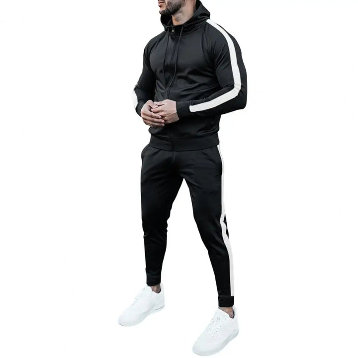 Męski Zestaw Dresowy Ponadczasowy Styl Wygodny Miękki Materiał Casual Sportowa Odzież Kompletny Strój