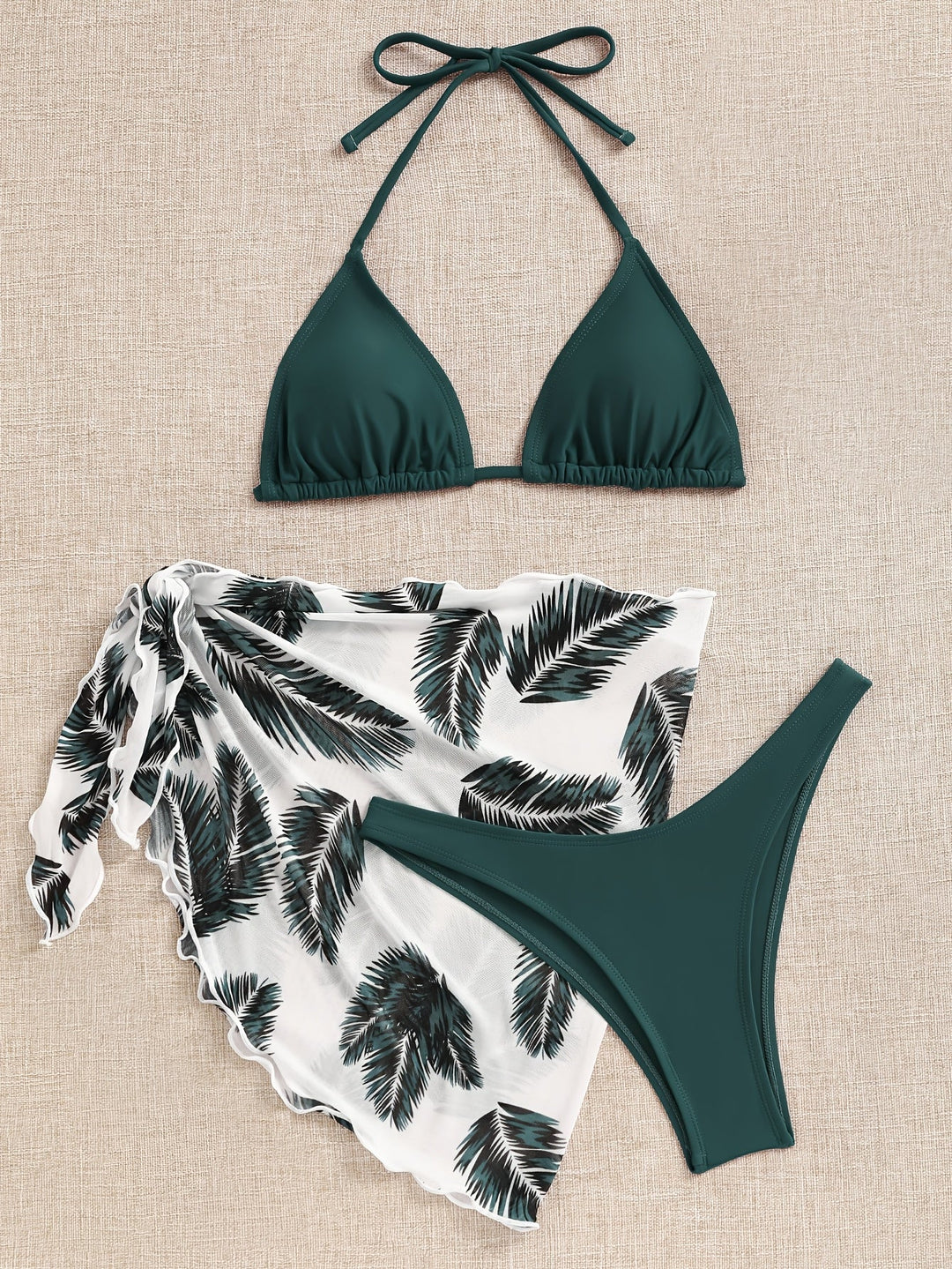 Kobiece Bikini Halter w Zestawie z Wydrukiem na Wakacje