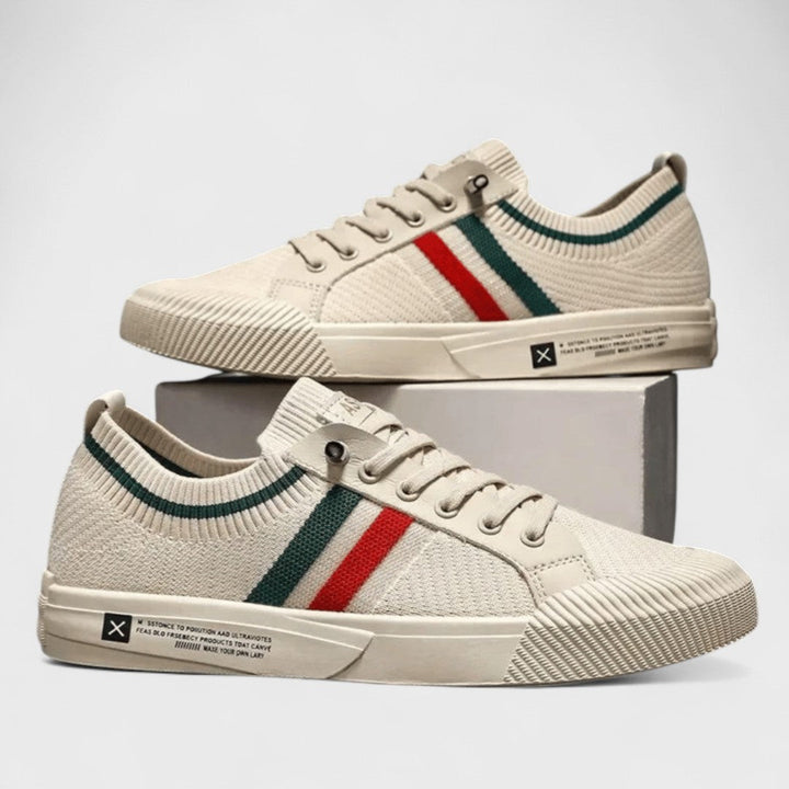 Męskie Trampki Knit Low-Top – Oddychające Buty Sznurowane na Co Dzień w Stylu Smart-Casual