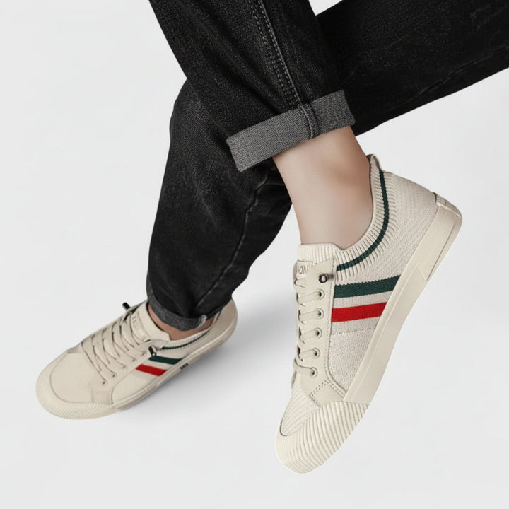 Męskie Trampki Knit Low-Top – Oddychające Buty Sznurowane na Co Dzień w Stylu Smart-Casual