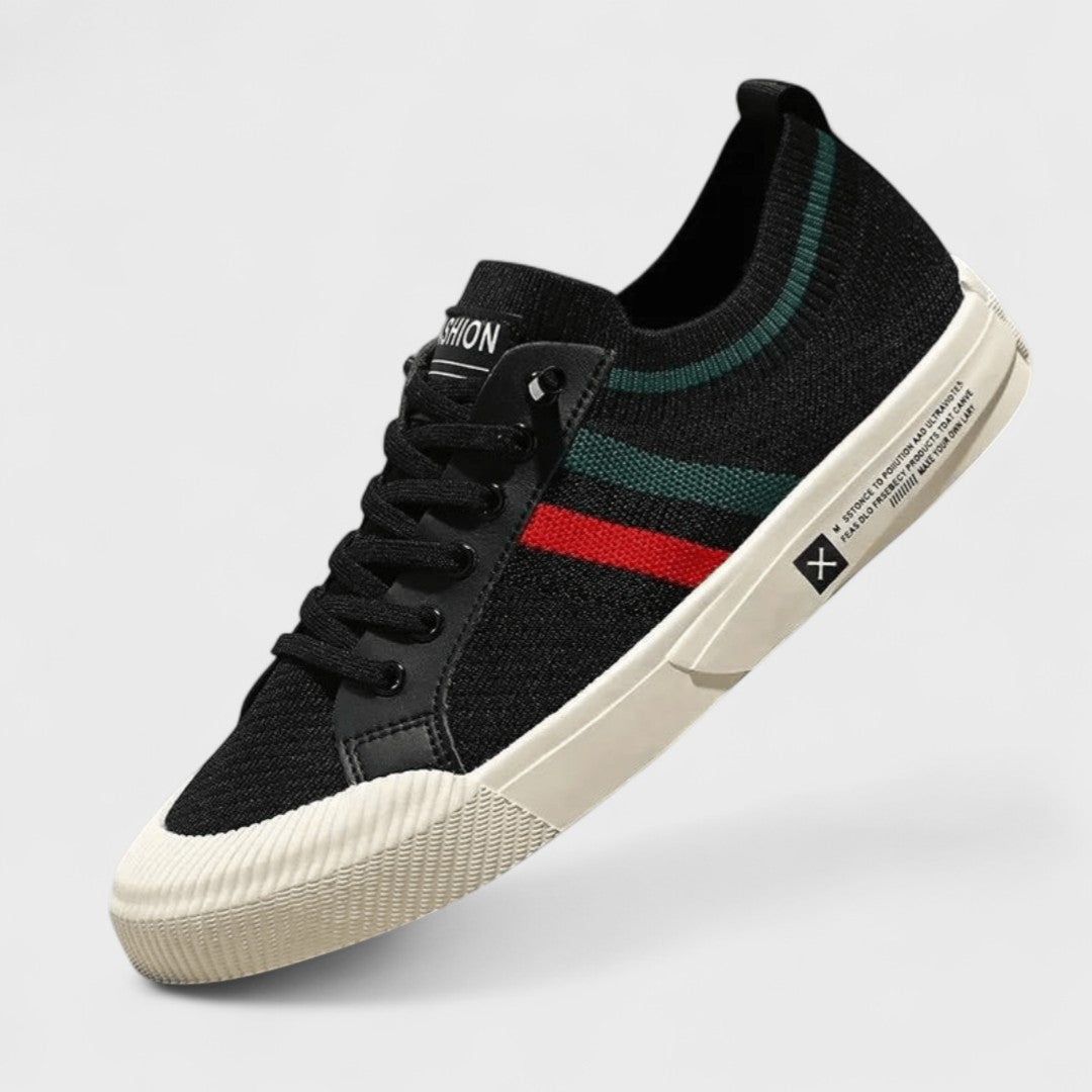 Męskie Trampki Knit Low-Top – Oddychające Buty Sznurowane na Co Dzień w Stylu Smart-Casual
