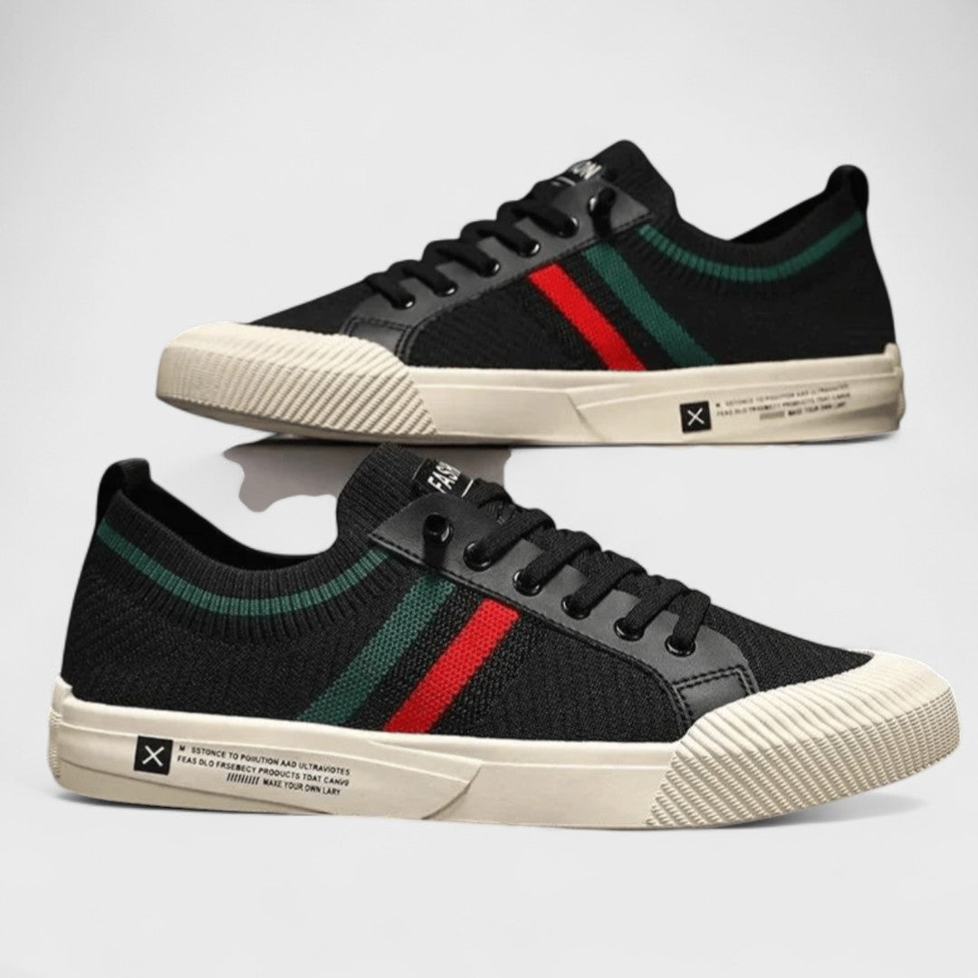 Męskie Trampki Knit Low-Top – Oddychające Buty Sznurowane na Co Dzień w Stylu Smart-Casual