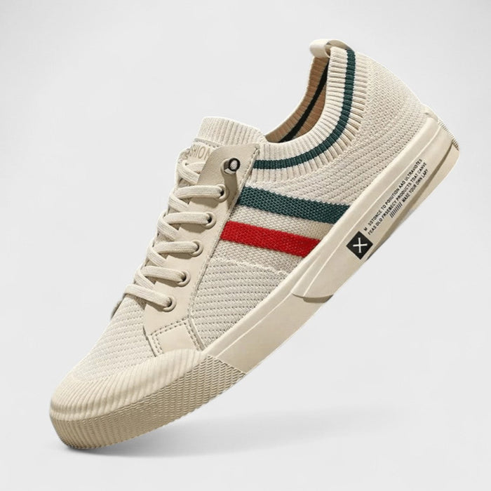 Męskie Trampki Knit Low-Top – Oddychające Buty Sznurowane na Co Dzień w Stylu Smart-Casual