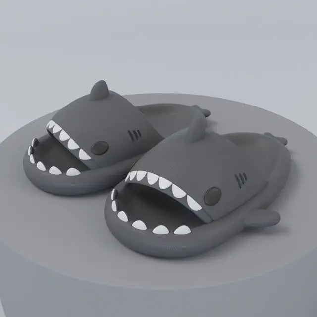 Męskie lekkie klapki EVA na basen – szybkoschnące klapki Shark na wakacje letnie