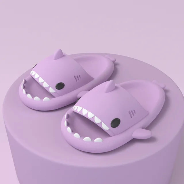 Męskie lekkie klapki EVA na basen – szybkoschnące klapki Shark na wakacje letnie