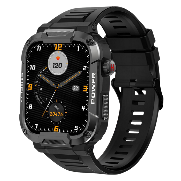 Męski Wytrzymały Smartwatch – Zewnętrzny Zegarek Fitness IP67 z 15-dniowym Czasem Czystym