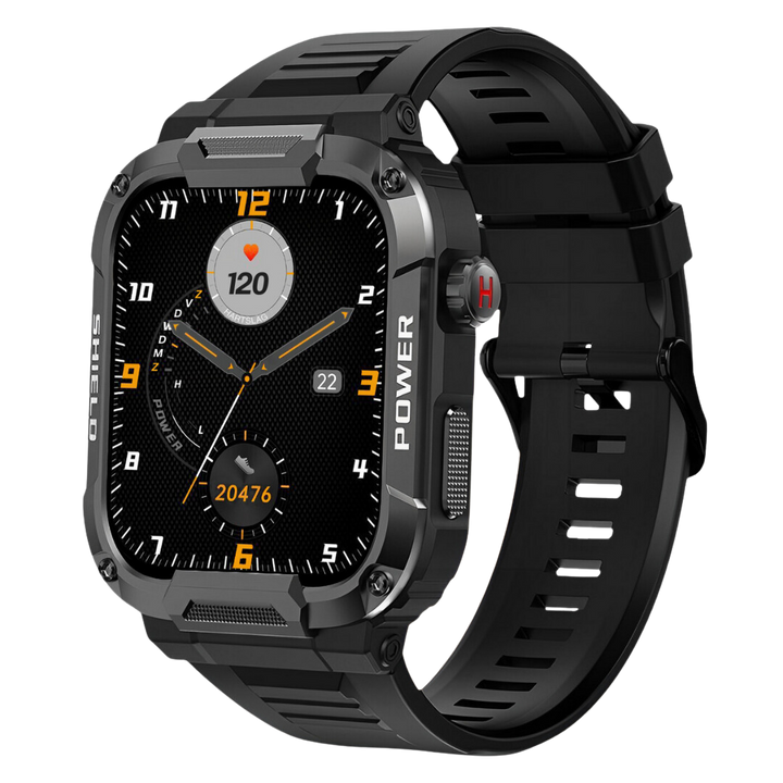 Męski Wytrzymały Smartwatch – Zewnętrzny Zegarek Fitness IP67 z 15-dniowym Czasem Czystym