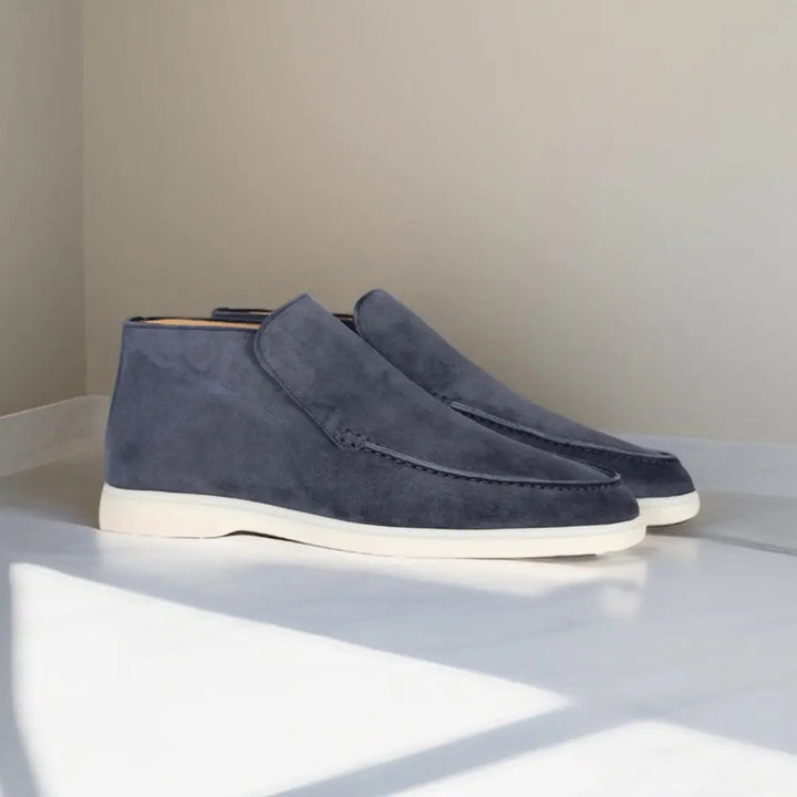 Męskie zamszowe mokasyny slip-on, casualowe, eleganckie, wygodne buty
