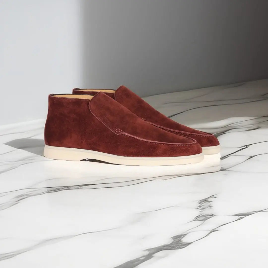 Męskie zamszowe mokasyny slip-on, casualowe, eleganckie, wygodne buty