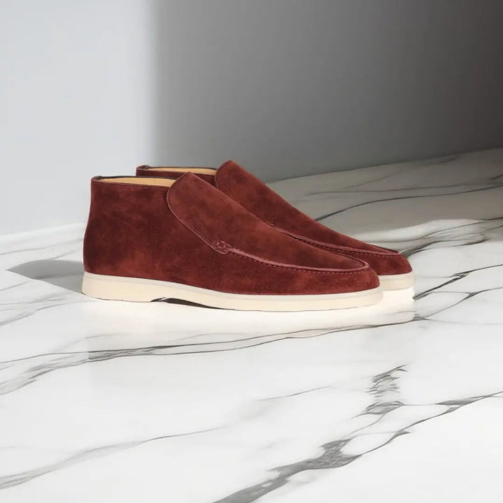 Męskie zamszowe mokasyny slip-on, casualowe, eleganckie, wygodne buty
