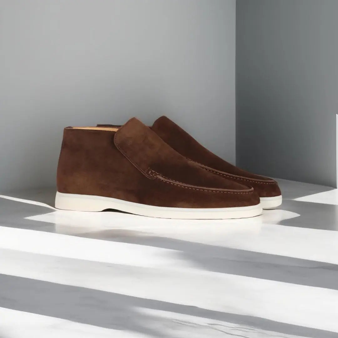 Męskie zamszowe mokasyny slip-on, casualowe, eleganckie, wygodne buty