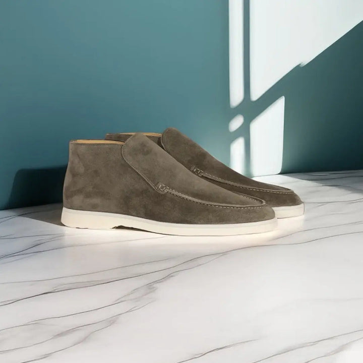 Męskie zamszowe mokasyny slip-on, casualowe, eleganckie, wygodne buty