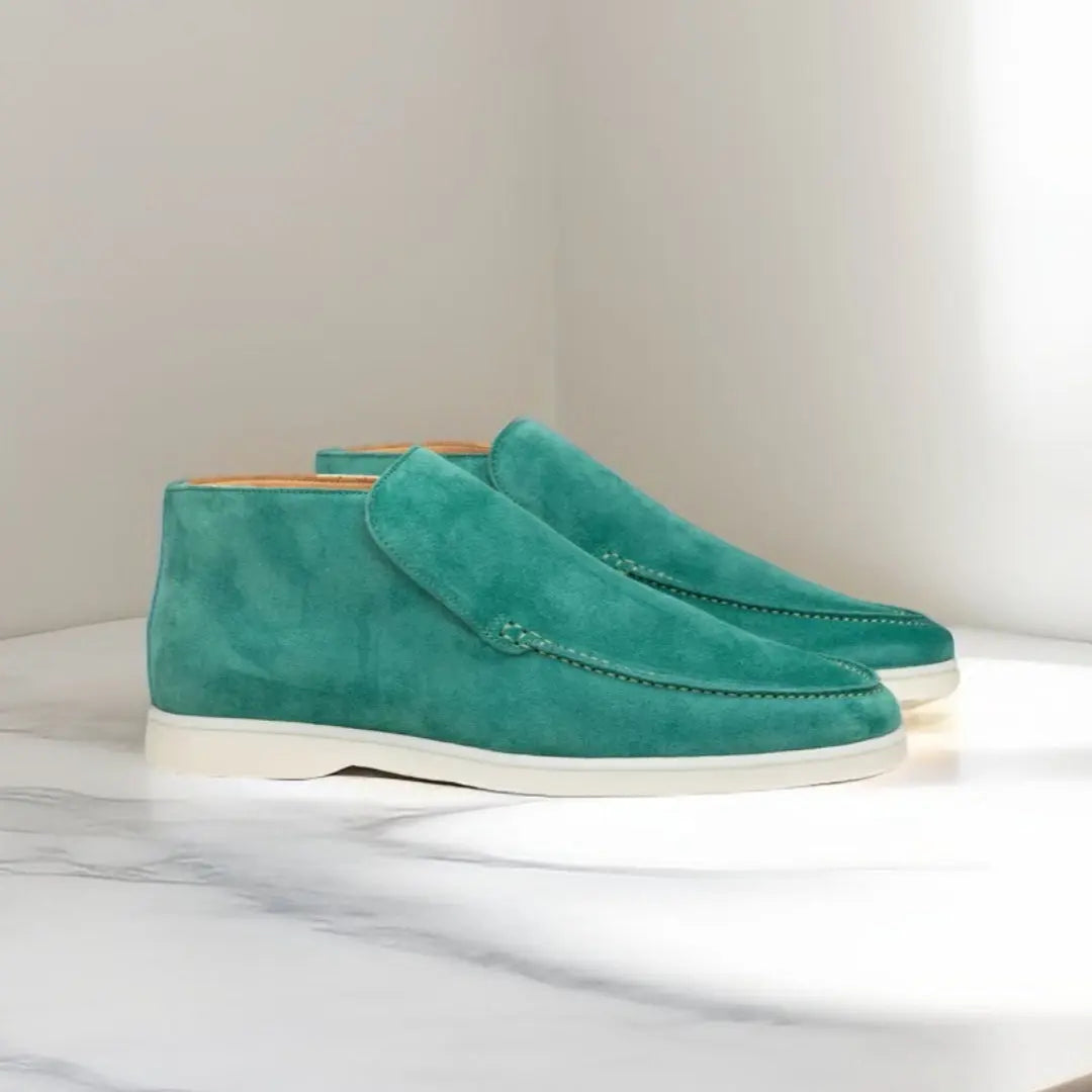 Męskie zamszowe mokasyny slip-on, casualowe, eleganckie, wygodne buty