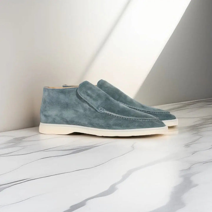 Męskie zamszowe mokasyny slip-on, casualowe, eleganckie, wygodne buty