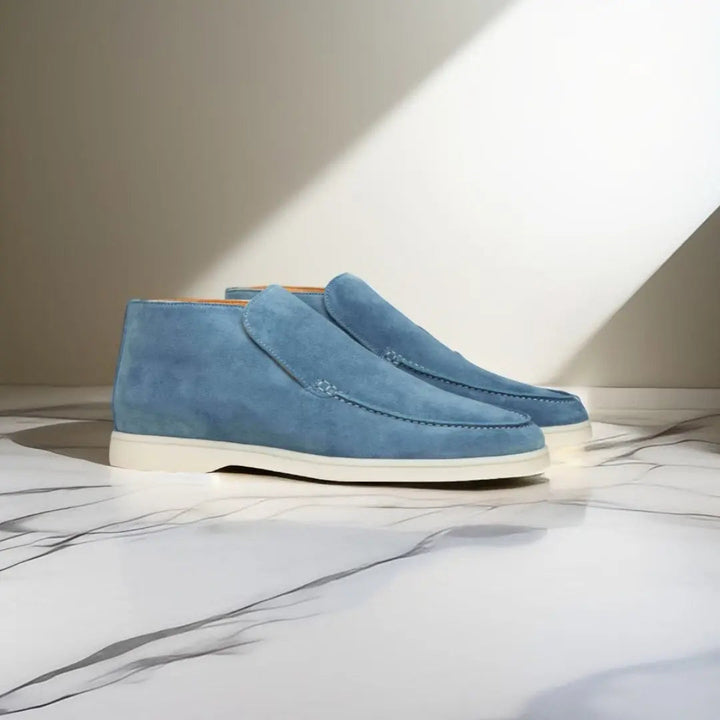 Męskie zamszowe mokasyny slip-on, casualowe, eleganckie, wygodne buty