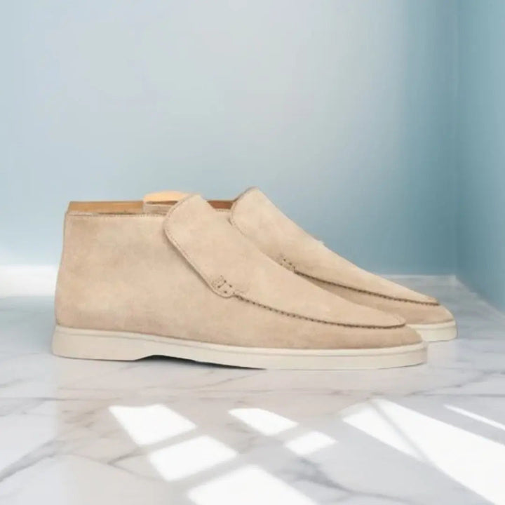 Męskie zamszowe mokasyny slip-on, casualowe, eleganckie, wygodne buty