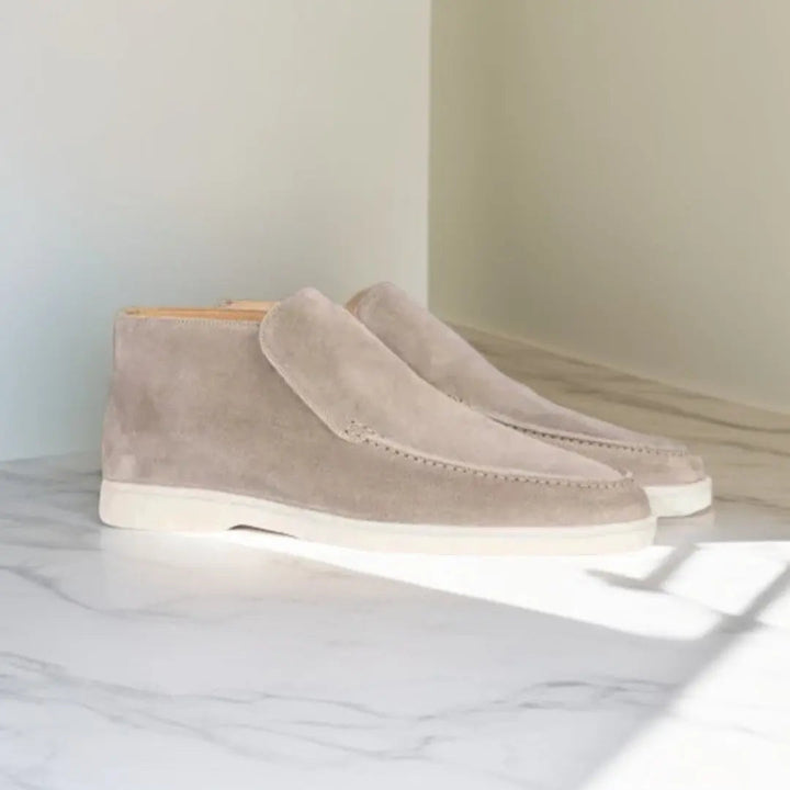 Męskie zamszowe mokasyny slip-on, casualowe, eleganckie, wygodne buty