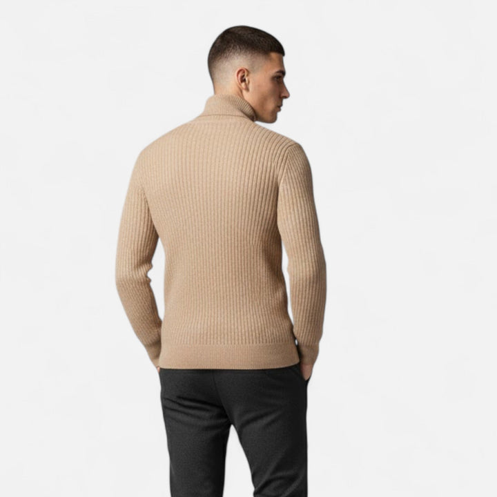 Valmonti | Męski sweter z kaszmiru z wysokim kołnierzem w oversize