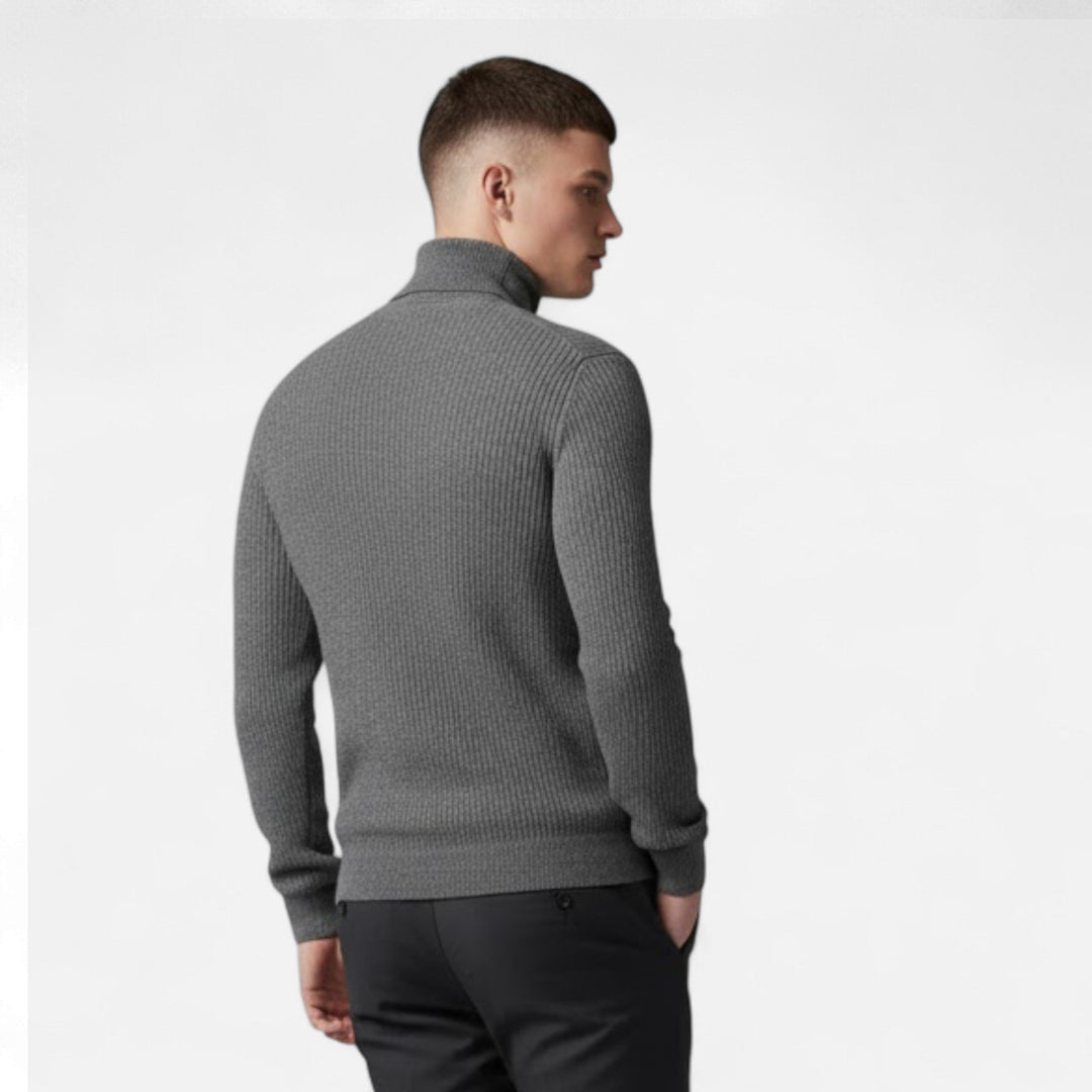 Valmonti | Męski sweter z kaszmiru z wysokim kołnierzem w oversize
