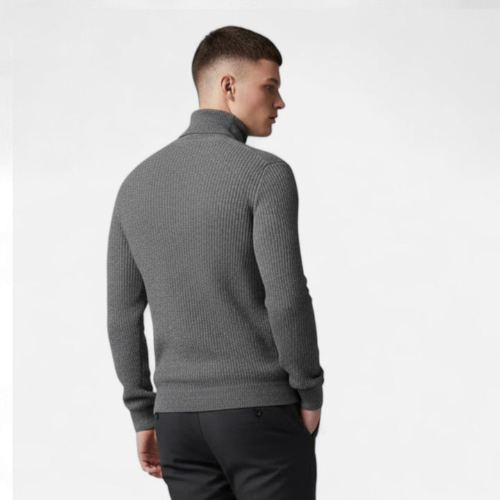 Valmonti | Męski sweter z kaszmiru z wysokim kołnierzem w oversize