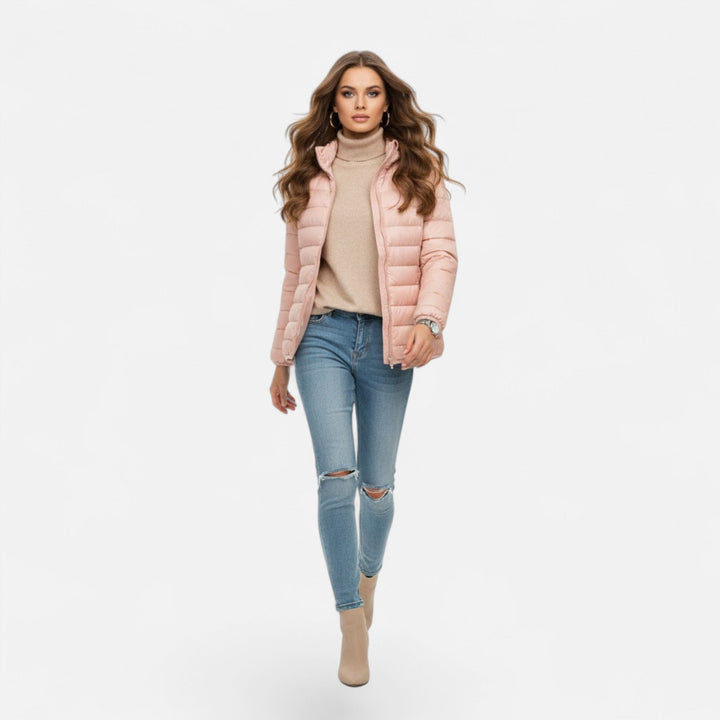 Valmonti | Damski Lekki Puchowy Płaszcz Plus-Size