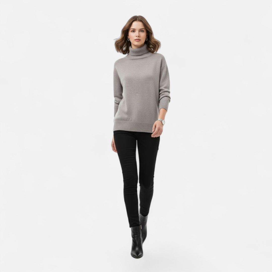 Valmonti | Damski sweter z wełny z domieszką – Oversized gruby splot