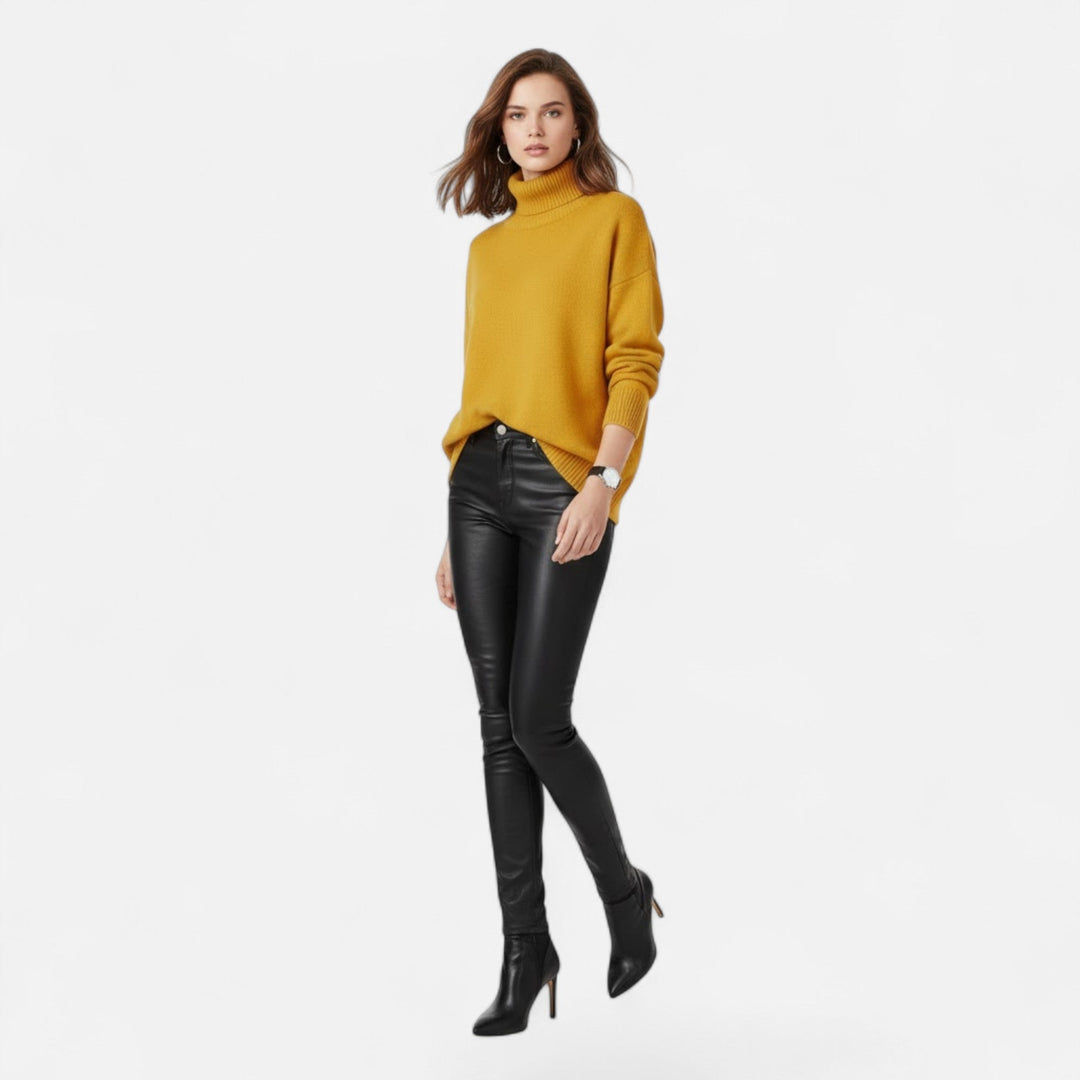 Valmonti | Damski sweter z wełny z domieszką – Oversized gruby splot