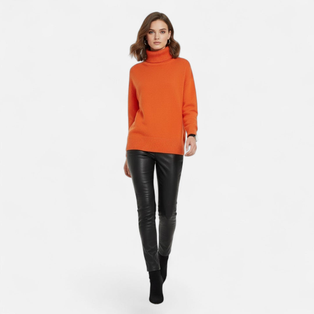 Valmonti | Damski sweter z wełny z domieszką – Oversized gruby splot