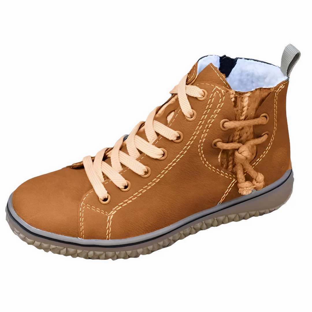Damskie sneakersy z kontrastowym szwem na wysokim obcasie