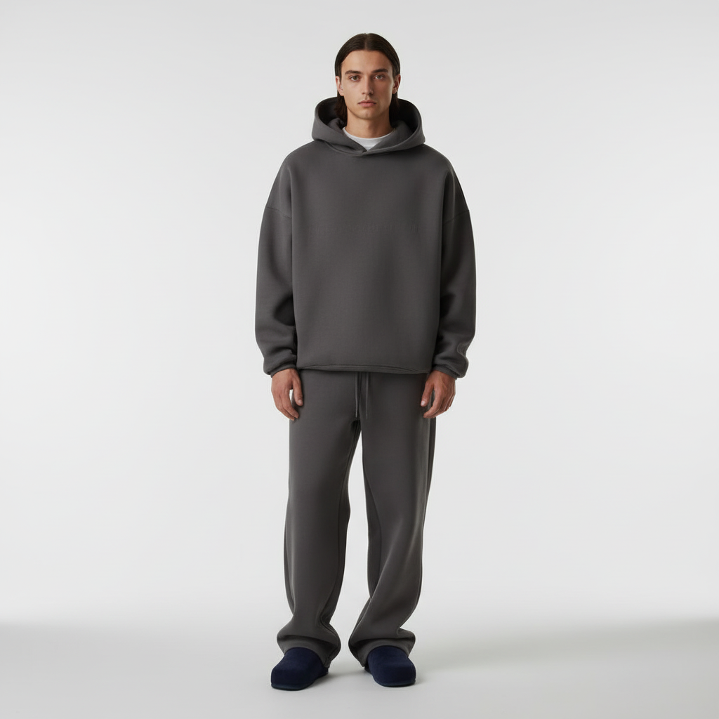 Męski Oversized Hoodie i Zestaw Spodni Dresowych – Oddychający Dres na Trening i Wygodę