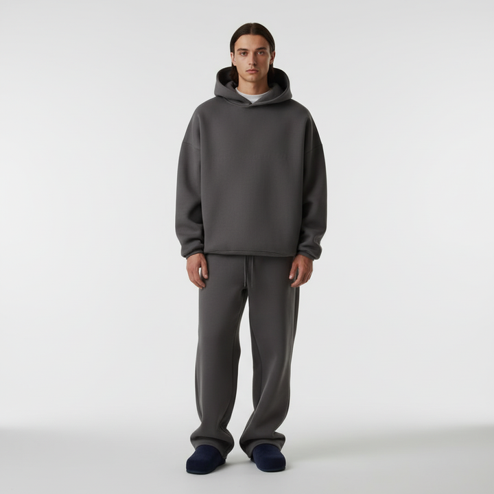 Męski Oversized Hoodie i Zestaw Spodni Dresowych – Oddychający Dres na Trening i Wygodę