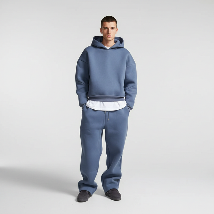 Męski Oversized Hoodie i Zestaw Spodni Dresowych – Oddychający Dres na Trening i Wygodę